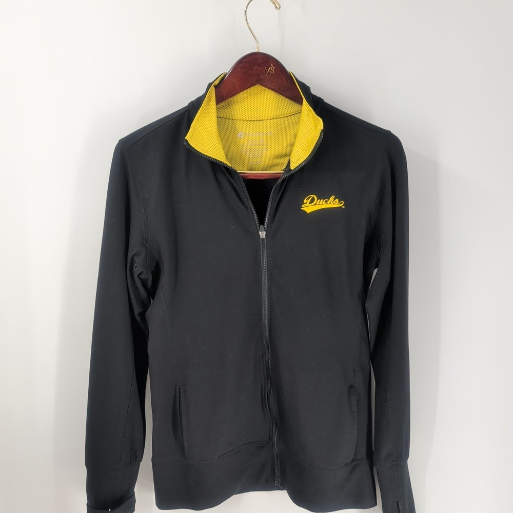 Oregon Ducks Football NCAA Colosseum Womens Black Full Zip‎ Jacket Size M